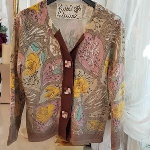 Anthropolgie Fielel Flower Sweater